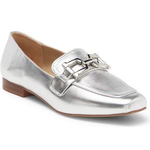 Steve Madden Ryann silver metallic loafers size 7.5